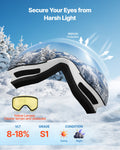 Frameless Ski Goggles Pink Revo Cylindrical Lens OTG Anti Fog