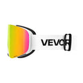 Frameless Ski Goggles Pink Revo Cylindrical Lens OTG Anti Fog