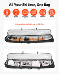 Ski Roller Bag 190cm Padded Snowboard Wheels Travel Black