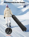 Ski Roller Bag 190cm Padded Snowboard Wheels Travel Black