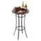 Round Bar Table 60cm Counter Height Patio Bistro Metal Frame