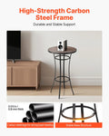 Round Bar Table 60cm Counter Height Patio Bistro Metal Frame