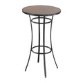 Round Bar Table 60cm Counter Height Patio Bistro Metal Frame