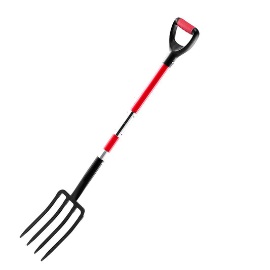 Garden Fork 4 Tine Fiberglass Handle 45in Heavy Duty Spading