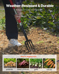 Garden Fork 4 Tine Fiberglass Handle 45in Heavy Duty Spading