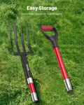 Garden Fork 4 Tine Fiberglass Handle 45in Heavy Duty Spading