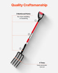Garden Fork 4 Tine Fiberglass Handle 45in Heavy Duty Spading