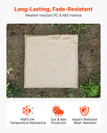Stepping Stones 16pcs 39.5x39.5cm Beige Plastic Outdoor Patio