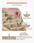 Stepping Stones 16pcs 39.5x39.5cm Beige Plastic Outdoor Patio