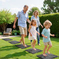 Garden Stepping Stones 4pc 39.5cm Grey Plastic Weather-Resistant Patio