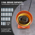 Grease Pump, 40L Capacity, Air Operated Grease Pump with 3.88 m High Pressure Hose and Grease Gun, Pneumatic Grease Bucket Pump with Wheels, Portable Lubrication Grease Pump 50:1 Pressure Ratio