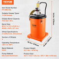 Grease Pump 40L Air Operated Pneumatic 50:1 Pressure Ratio Hose