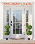 Artificial Topiary Boxwood Double Ball 914mm 2 Set Fake Plant