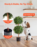 Artificial Topiary Boxwood Double Ball 914mm 2 Set Fake Plant
