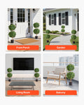 Artificial Topiary Boxwood Double Ball 914mm 2 Set Fake Plant