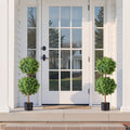 Artificial Topiary Boxwood Double Ball 914mm 2 Set Fake Plant