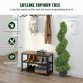 Boxwood Topiary Trees 7.6cm Tall Faux Plant 2pc Indoor Outdoor