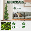 Boxwood Topiary Trees 7.6cm Tall Faux Plant 2pc Indoor Outdoor