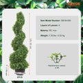 Boxwood Topiary Trees 7.6cm Tall Faux Plant 2pc Indoor Outdoor