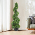 Boxwood Topiary Trees 7.6cm Tall Faux Plant 2pc Indoor Outdoor