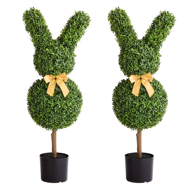 Artificial Topiary Bunny Boxwood Ball 914mm 2 Set Faux Plant