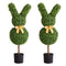 Artificial Topiary Bunny Boxwood Ball 914mm 2 Set Faux Plant