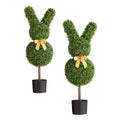 Artificial Topiary Bunny Boxwood Ball 914mm 2 Set Faux Plant