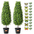 2x 91.4cm Artificial Boxwood Topiary Tree UV Resistant Indoor Outdoor