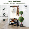 Artificial Boxwood Topiary Tree 91.4cm UV Faux Plant Indoor Outdoor 2pc