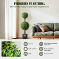 Artificial Boxwood Topiary Tree 91.4cm UV Faux Plant Indoor Outdoor 2pc