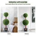 Artificial Boxwood Topiary Tree 91.4cm UV Faux Plant Indoor Outdoor 2pc