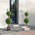 Artificial Boxwood Topiary Tree 91.4cm UV Faux Plant Indoor Outdoor 2pc