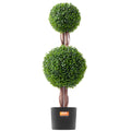 Artificial Boxwood Topiary Tree 91.4cm UV Faux Plant Indoor Outdoor 2pc