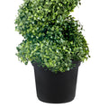 Boxwood Topiary Trees 10cm Tall 2pc Faux Plant Indoor Outdoor Decor