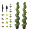 2 Pack 152.4cm Artificial Boxwood Topiary Tree Faux Plant UV Decor In/Outdoor