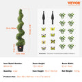 2 Pack 152.4cm Artificial Boxwood Topiary Tree Faux Plant UV Indoor Outdoor