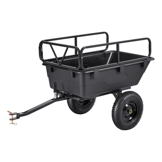 Garden Utility Trailer 10 Cu Ft 227kg ATV UTV Poly Dump Cart 16