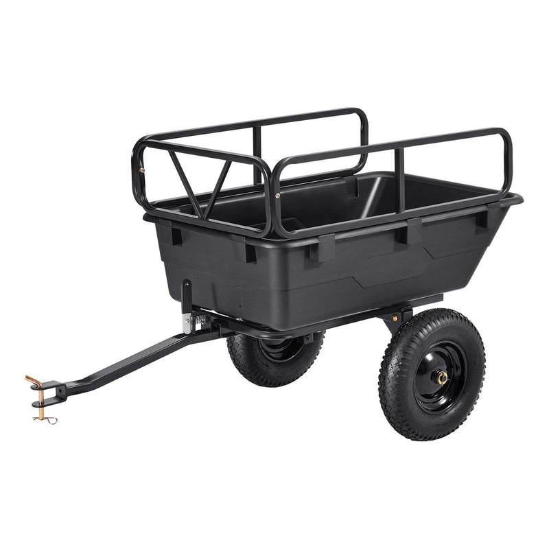 Garden Utility Trailer 10 Cu Ft 227kg ATV UTV Poly Dump Cart 16