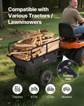 Garden Utility Trailer 10 Cu Ft 227kg ATV UTV Poly Dump Cart 16