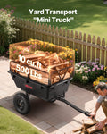 Garden Utility Trailer 10 Cu Ft 227kg ATV UTV Poly Dump Cart 16