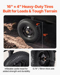 Garden Utility Trailer 10 Cu Ft 227kg ATV UTV Poly Dump Cart 16
