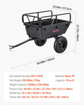 Garden Utility Trailer 10 Cu Ft 227kg ATV UTV Poly Dump Cart 16