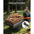 Garden Utility Trailer, 10 Cu. Ft & 227 kg Capacity, ATV UTV Hauling Trailer, Tow Behind Steel Dump Cart with 14