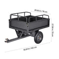 Garden Utility Trailer, 10 Cu. Ft & 227 kg Capacity, ATV UTV Hauling Trailer, Tow Behind Steel Dump Cart with 14