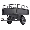 Garden Utility Trailer, 10 Cu. Ft & 227 kg Capacity, ATV UTV Hauling Trailer, Tow Behind Steel Dump Cart with 14