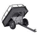 Garden Utility Trailer, 10 Cu. Ft & 227 kg Capacity, ATV UTV Hauling Trailer, Tow Behind Steel Dump Cart with 14
