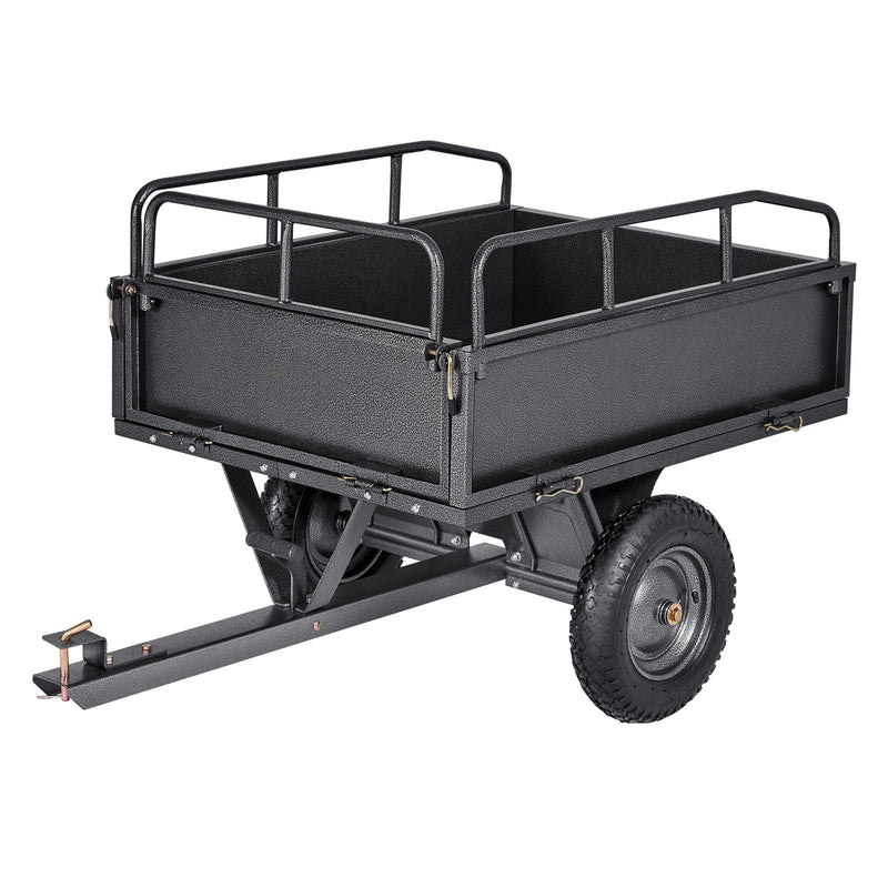 Garden Utility Trailer 10 Cu Ft 227kg Capacity Steel Dump Cart