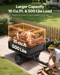 Garden Utility Trailer 10 Cu Ft 227kg Capacity Steel Dump Cart