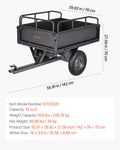 Garden Utility Trailer 10 Cu Ft 227kg Capacity Steel Dump Cart
