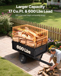 Garden Utility Trailer 17 Cu Ft 272kg Steel Dump Cart 16